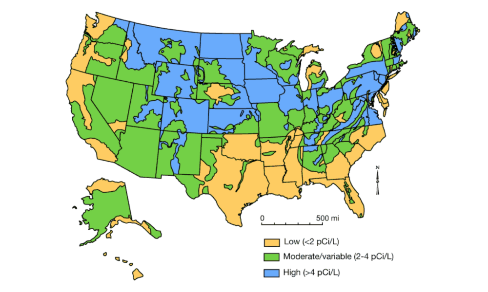 US Geo Radon Map